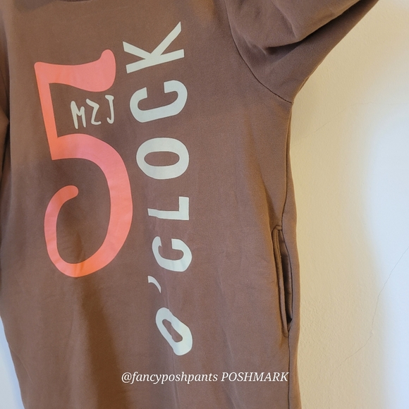 MZJ Paris Oversized unisex mock neck tunic top dress smock sweatshirt - Picture 4 of 12